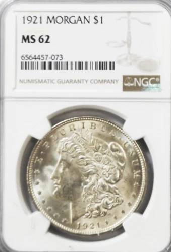 1921 $1 Morgan Silver Dollar MS62 NGC Uncirculated Philadelphia VAM 16B Gouge