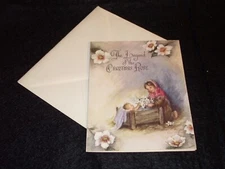 Vintage 1950 The Legend of the Christmas Rose card by Rust Craft Pub. #XB130-1