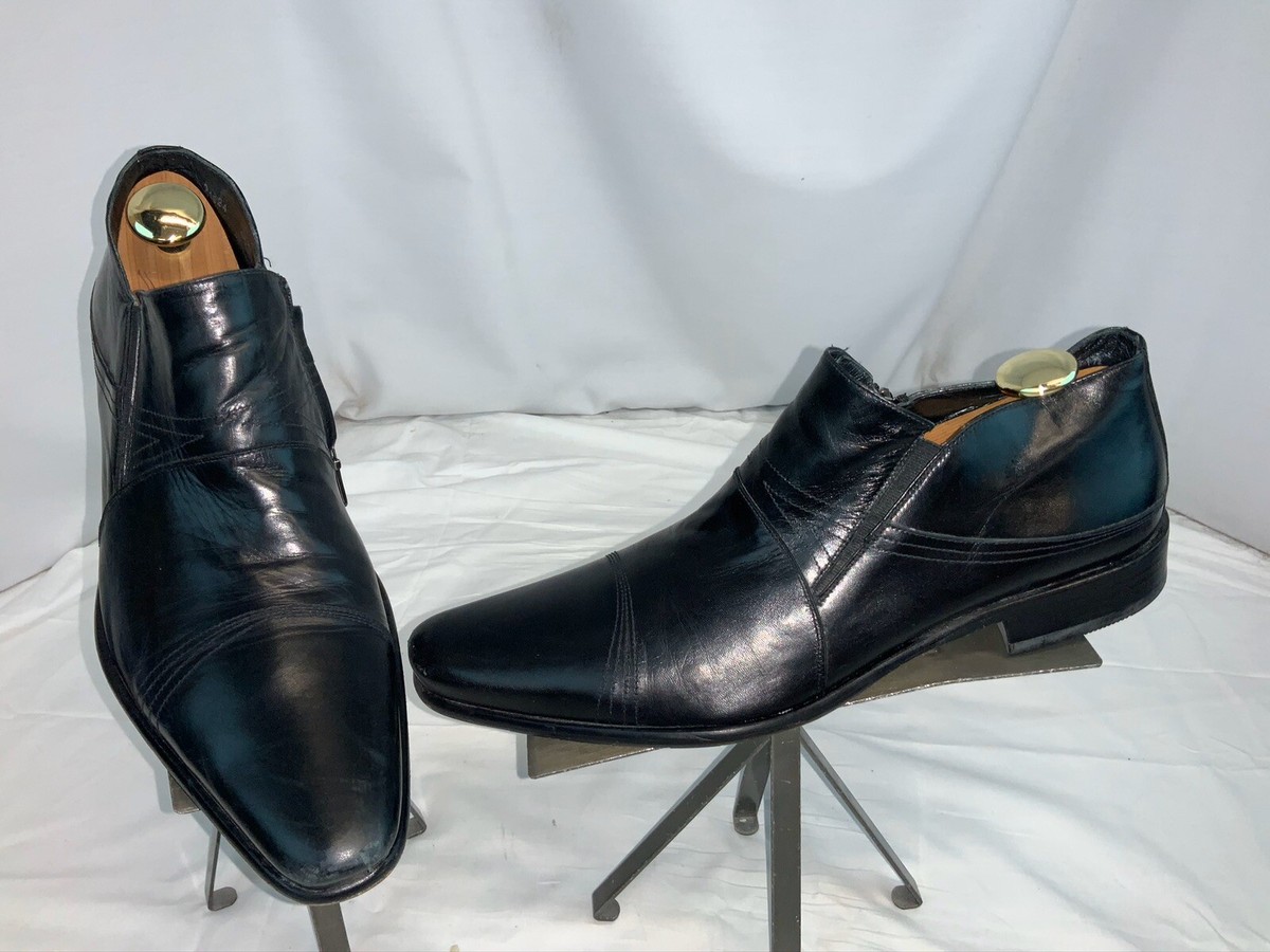 Dino Bigioni Black Leather Wingtip Chelsea Boots Men’s 11.5 Classic Designer EUC Amazon.com | Dino Bigioni Men main image 2
