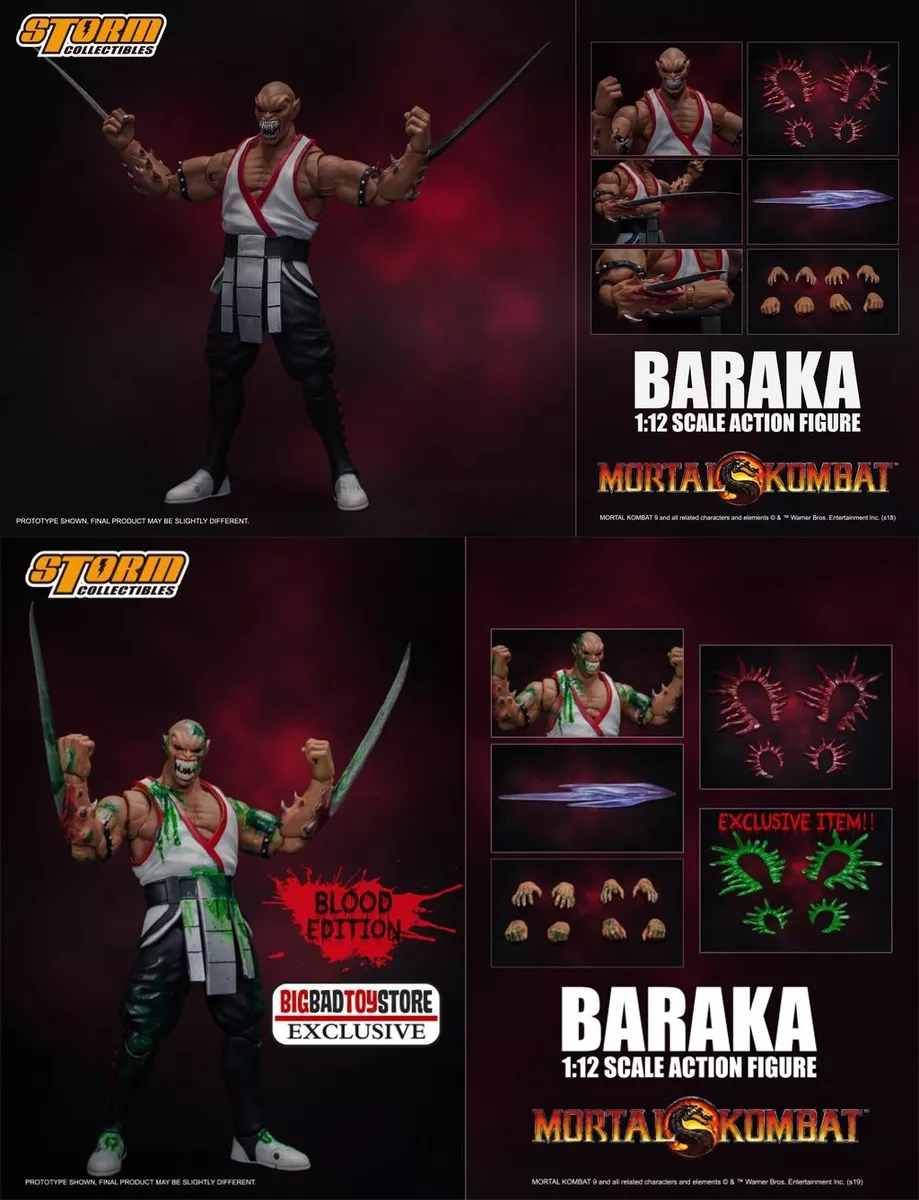 Storm Collectible Reveals Bloody Baraka Mortal Kombat Action Figure