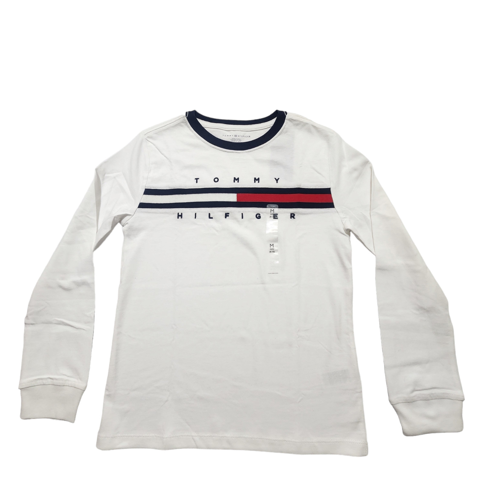 Tommy Hilfiger Boys Tino T-Shirt Long Sleeve Big Ribbon Flag Size M