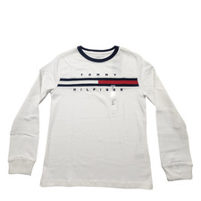 Tommy Hilfiger Boys Tino T-Shirt Long Sleeve Big Ribbon Flag Size M