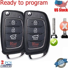 2 Remote For 2013 2014 2015 2016 Hyundai Santa Fe Keyless Entry Car Key Fob 4but