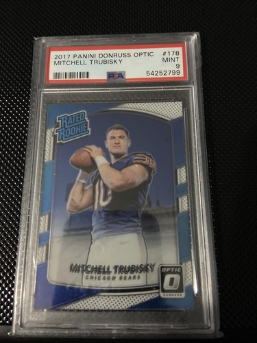 2017 Panini Donruss Optic Mitchell Trubisky PRIZM ROOKIE RC #178 PSA 9 MINT - Bild 2 von 12