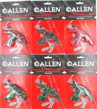 (6) Allen Compact Thumb Activated Bow Arrow Release 3 Colors To A Display New