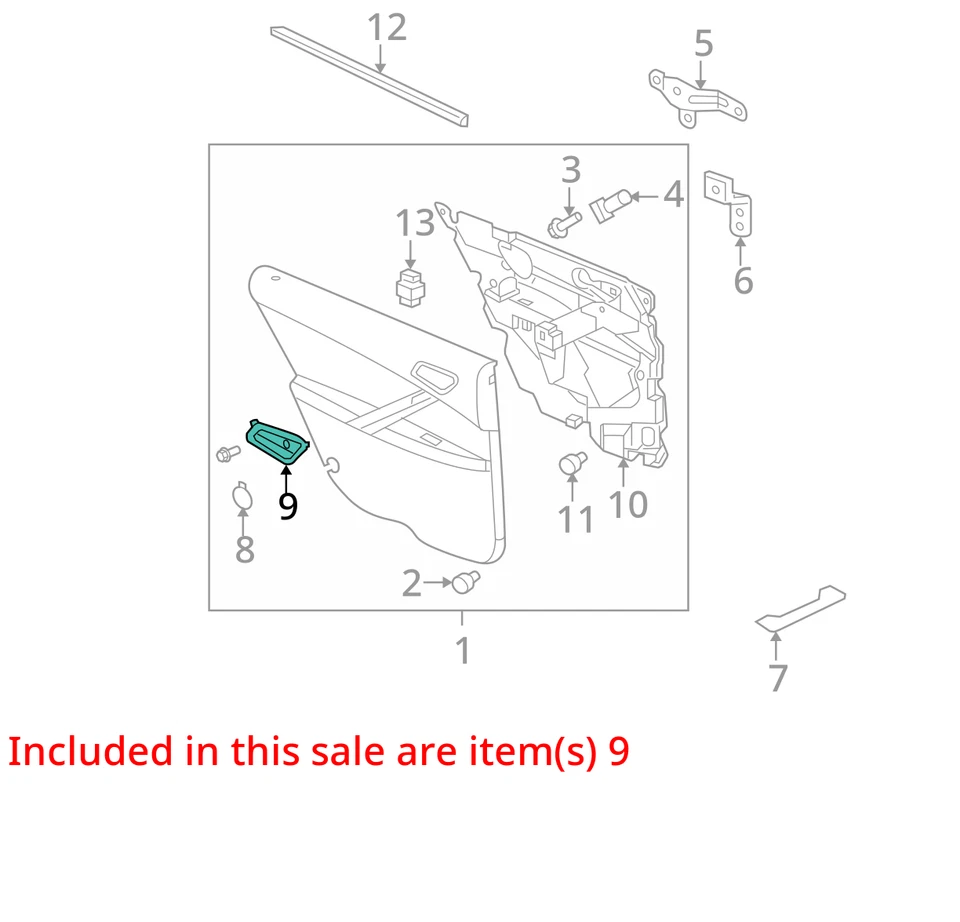FITS 2005-2010 PONTIAC G6 HANDLE ASM RR S/D I/S *CHR 20819891 -  NEW OEM - Image 2 of 3