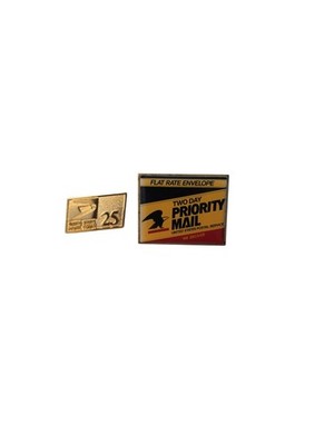 USPS United States Postal Service 25 Years PIn And Priority Mail Pin 