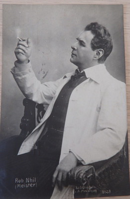Foto-Autogrammkarte Theaterschauspieler Robert Nhil um/ab 1900 (125184)