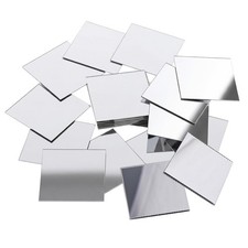 Mini Mirror Stickers, 25 Pcs 2 x 2 Inch Acrylic Adhesive Tiny Square Mirror S...