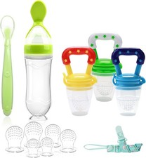 Food Feeder for Baby, Fruit Feeder Pacifier 3 Pcs with 6 Different Sized