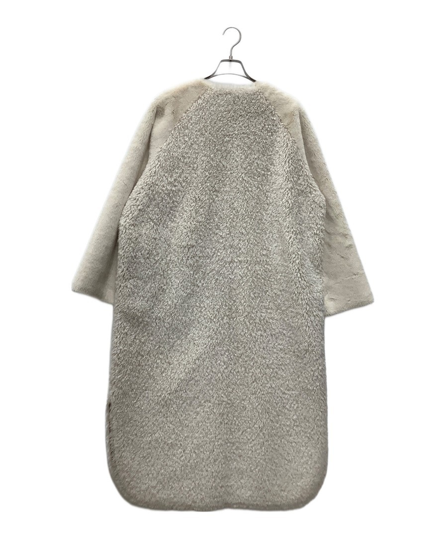 Ameri Reversible Twin Boa Coat 1020731010 Beige S… - image 9