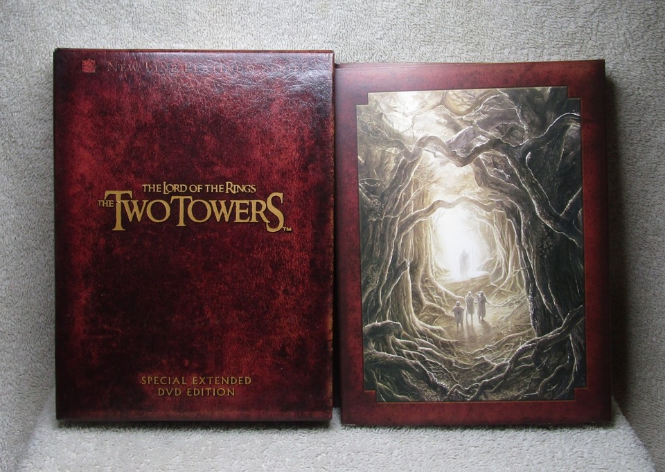 Lord of the Rings THE TWO TOWERS Extended Edition 4 DVD SET OOP & RARE ...