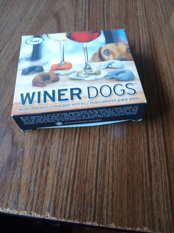 Winer Dog Dachshund Wine Glass Charms Wiener Markers by Fred Winer New