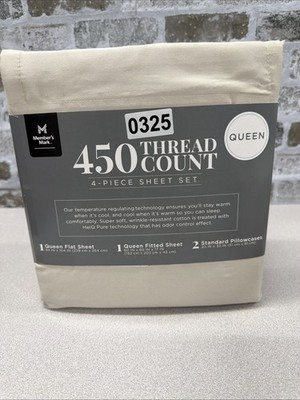 New Queen 4pc Sheet Set ** 450 TC ** 100% Hygrocotton, Stone Tile