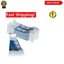 1000 Count Self-Sealing $100 Currency Bands in Blue - Secure Cash Storage