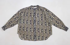 ISABEL MARANT ÉTOILE Mexika Floral Striped Cotton Voile Blouse Relaxed (size 44)