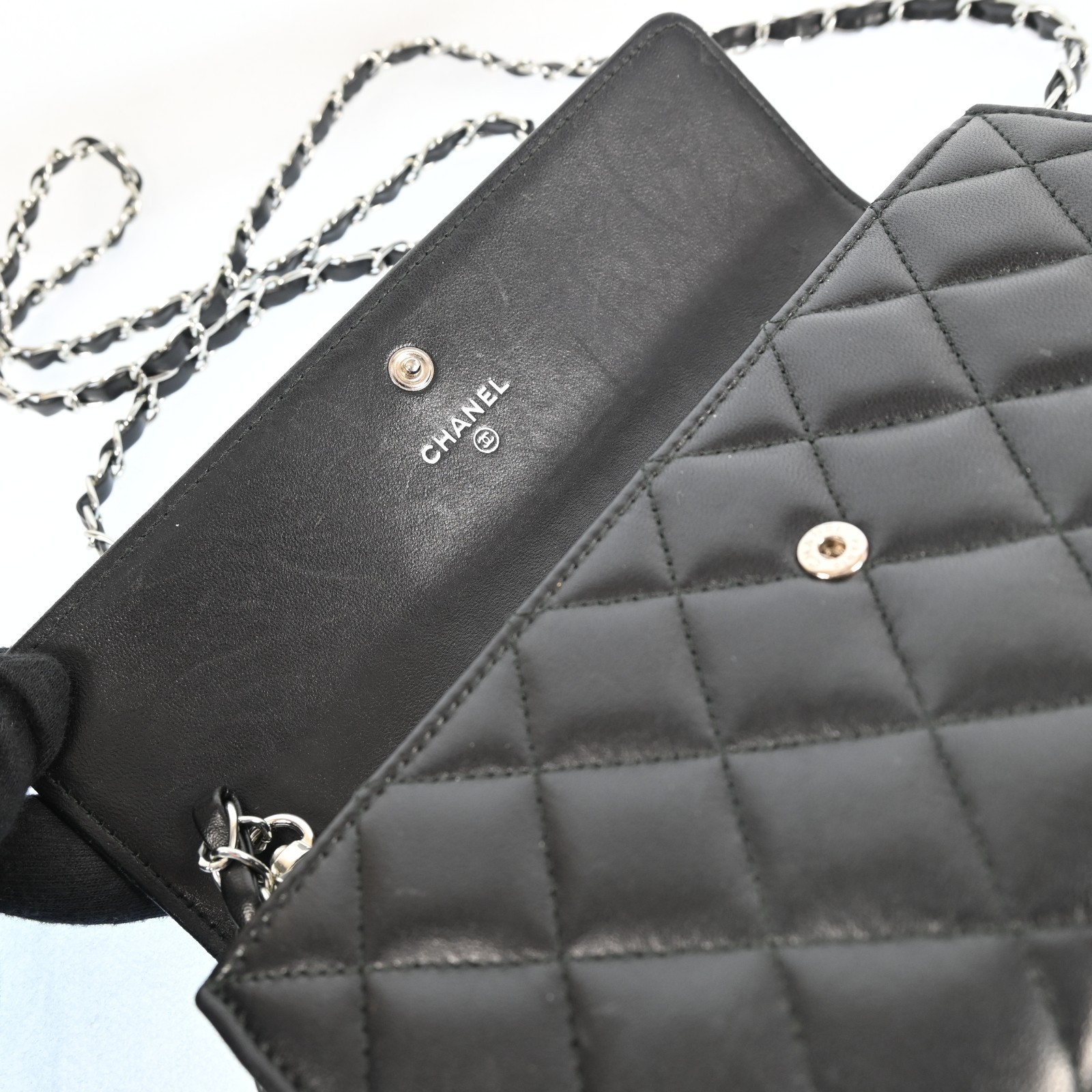 AUTH CHANEL Boy Wallet Coco Mark purse Black Spain P894RT802 thumbnail 13