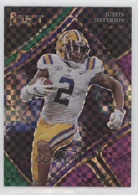 2023 Select Draft Picks Green & Purple Squares Prizm /100 Justin Jefferson 0s55