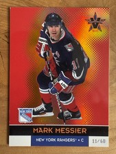 2000-01 Vanguard Mark Messier Holographic Gold /60 JERSEY NUMBER 11/60 #66