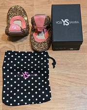 Yosi Samra Kid's Girls Miss Samara Ballet Glitter Flat - Peach Pop 3Y