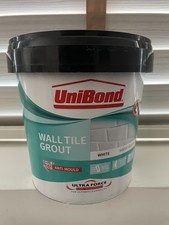 UniBond UF Anti-Mould Wall Tile Grout 1.38kg Ready Mixed Waterproof 3.2 m2 White