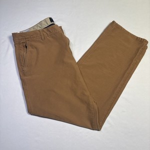 Pantalon Dockers Homme Classique Noir Taille 42x32 - 100% Coton Devant Plat - Occasion Très Bon État