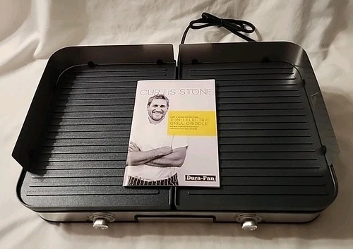 CURTIS STONE 3-IN-1 ELECTRIC GRILL GRIDDLE DURA PAN
