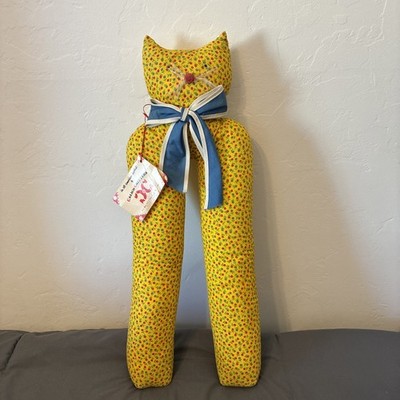 VNTG 1980s/Calico Critters Boot Stuffer  Puss In Boots /Yellow Floral/With Tag