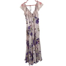 FREE PEOPLE Dress Size Medium Warm Hearts Midi NWT Ivory Combo Lace Floral Boho