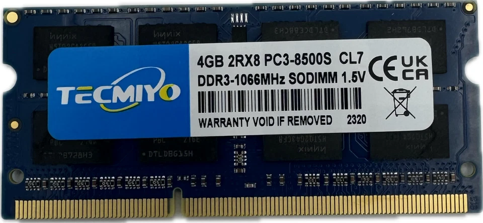 16GB (4x4GB) DDR3-1066 SODIMM Kit PC3-8500S 1066Mhz 2Rx8 1.5V CL7 RAM - Image 2 of 3