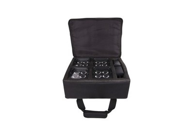 Colorkey Up-Lighting 4-Pack Mobile Par Mini Hex 4 Lights with Case