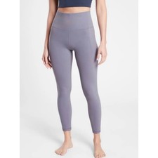 Athleta Violet Purple Salutation Stash Pocket II 7/8 Tight Leggings Small