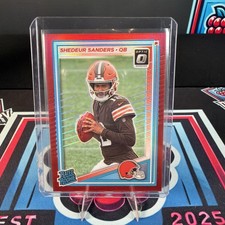 2025 Panini Donruss Optic - Rated Rookie Shedeur Sanders #203 Red Prizm /149