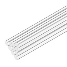 10-Pack Acrylic Round Rod, 11.8 x 0.39 Inch/ 300 x 10 mm Clear Acrylic Dowel Rod
