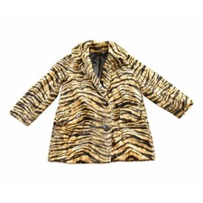 Vintage 1970s Leopard Print Fur Coat