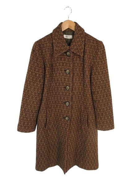 SETTE Multicolor Knit Pattern Trench Coat Single … - image 1