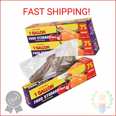 #ad #ad 1 Gallon Food Storage Bags with Twist Ties 225 Count Bulk Freezer Storage Bags $19.28