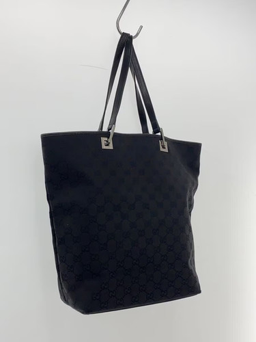 GUCCI Tote Bag GG Canvas Canvas BLK - Picture 2 of 7