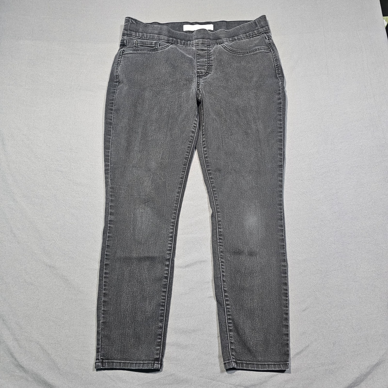 Signature Levi Strauss Totally Shaping Pull-On Skinny Black Womens Denim 12S  thumbnail 2