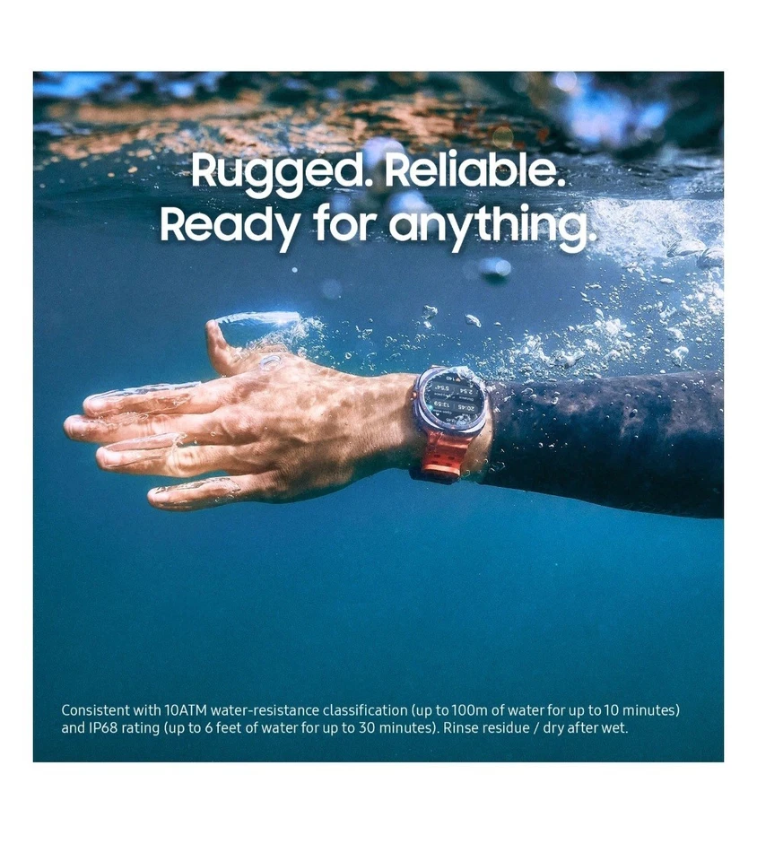 Reloj inteligente Samsung Galaxy Watch Ultra 47 mm LTE - Gris titanio con correa naranja Foto 2 de 4