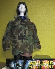 MILITARY ISSUE M65 WOODLAND FIELD JACKET WITH HOOD MEDIUM REG MEDIUM SHORT