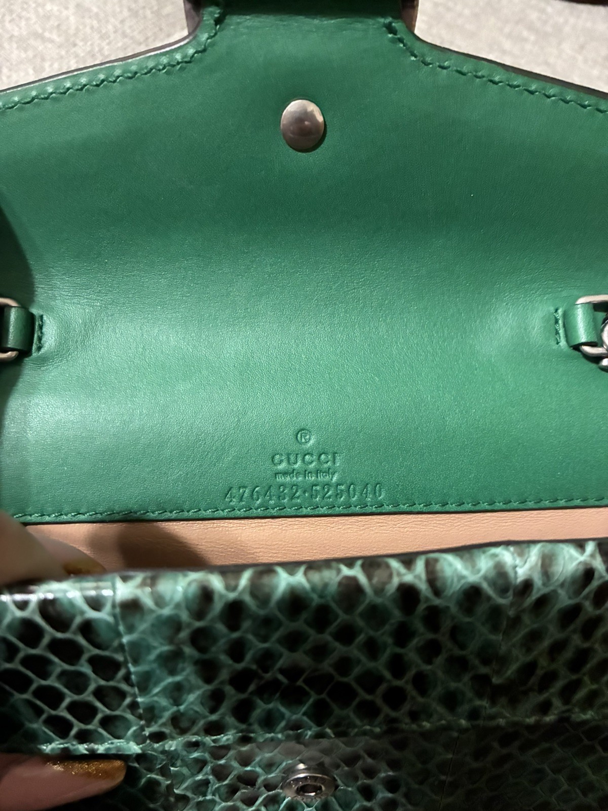 Gucci Dionysus Super Mini Bag- GREEN PYTHON - image 4