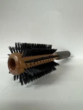 Blowdrying large 3" brush 100% boar Bristle,vented ,wood & comfort handle 12 row
