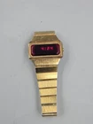 Vintage Benrus Timex Red Led Wrist Watch In Working Condition Stainless Back.