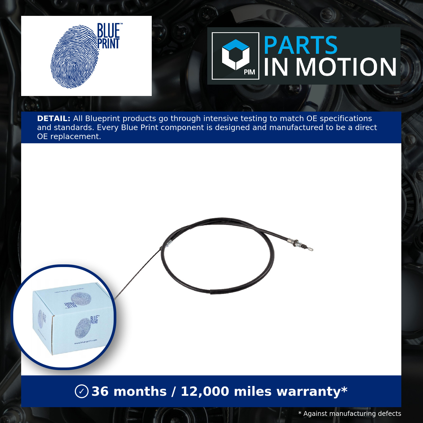 Handbrake Cable fits VAUXHALL MOVANO A 2.5D Rear Left or Right 98 to 10 Quality