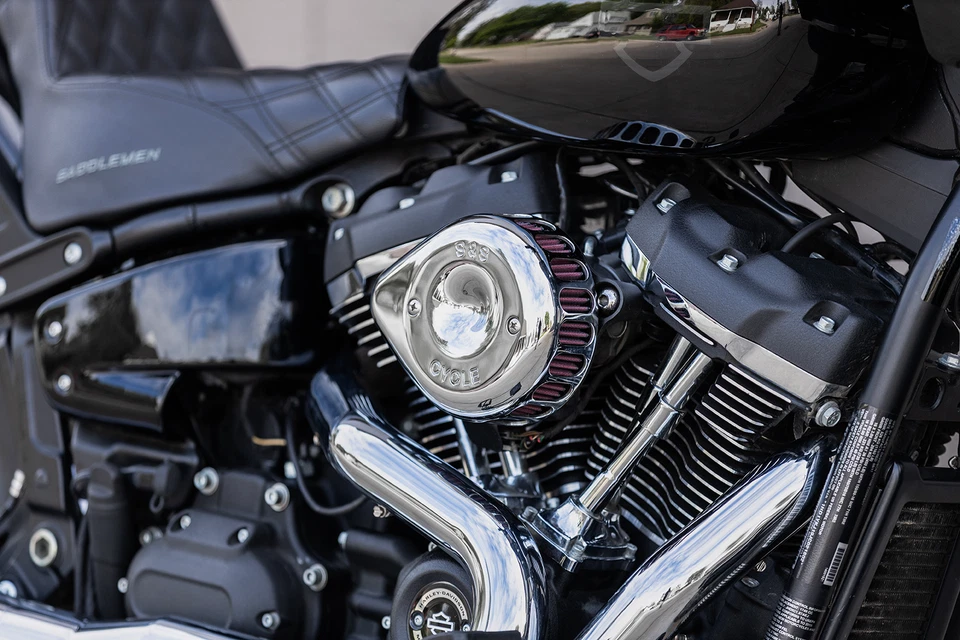 S&S CYCLE 170-0367 空气净化器保护套 - 迷你泪滴 - 铬 — 第 3/3 张图片