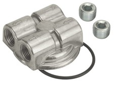 Derale Universal Oil Filter Adapter Bypass Polished Block Mount Dual 12 Npt Derale Universal Oil Filter Adapter Bypass Polished Block Mount Dual 12 Npt