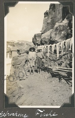 Photo Madeira Funchal Fish Drying Tradition Work Children 1930s
