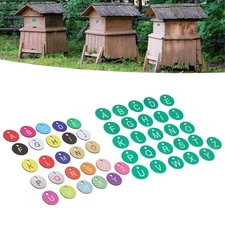 26PCS Beehive Numbered Tag Marker with Hole Round Beehive Label Beekeeping