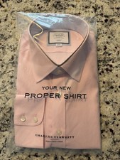 NWT Charles Tyrwhitt Classic Fit Non Iron 18/36 Pink